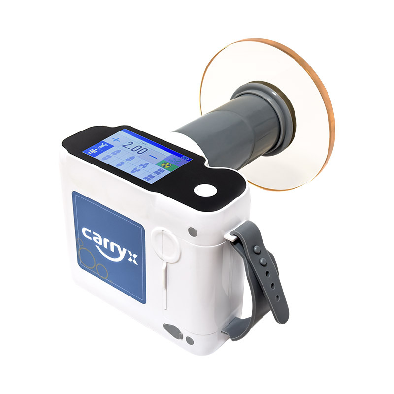 Dental touch screen portable X-ray machine with radiation protection lead plate